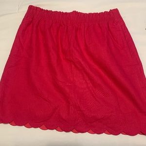 Pink scalloped J Crew Factory skirt size 10